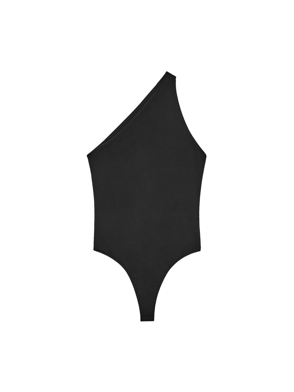 Black One-Shoulder Bodysuit